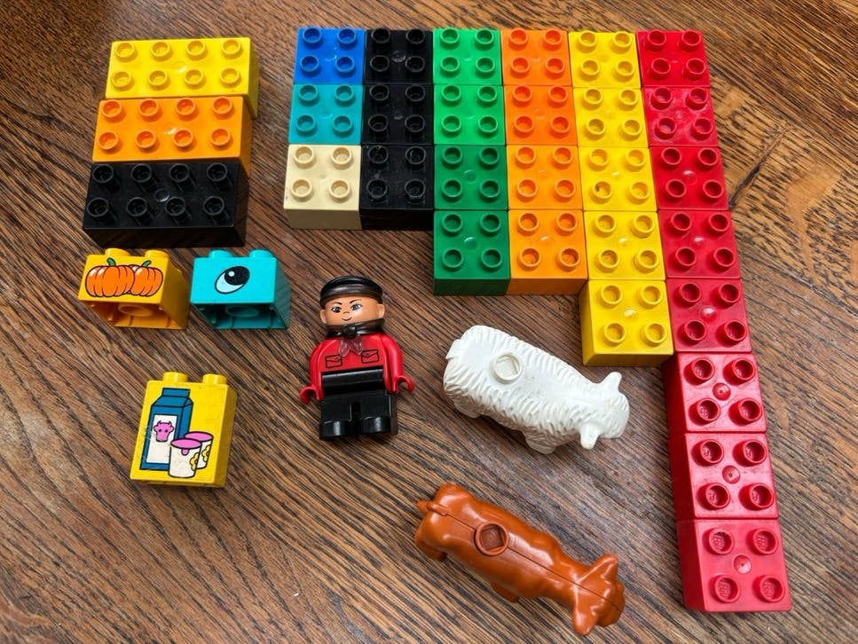 Lego duplo 36 delig stuks blokjes boer schaap koe diertjes, Ophalen of Verzenden, Gebruikt, Losse stenen, Duplo