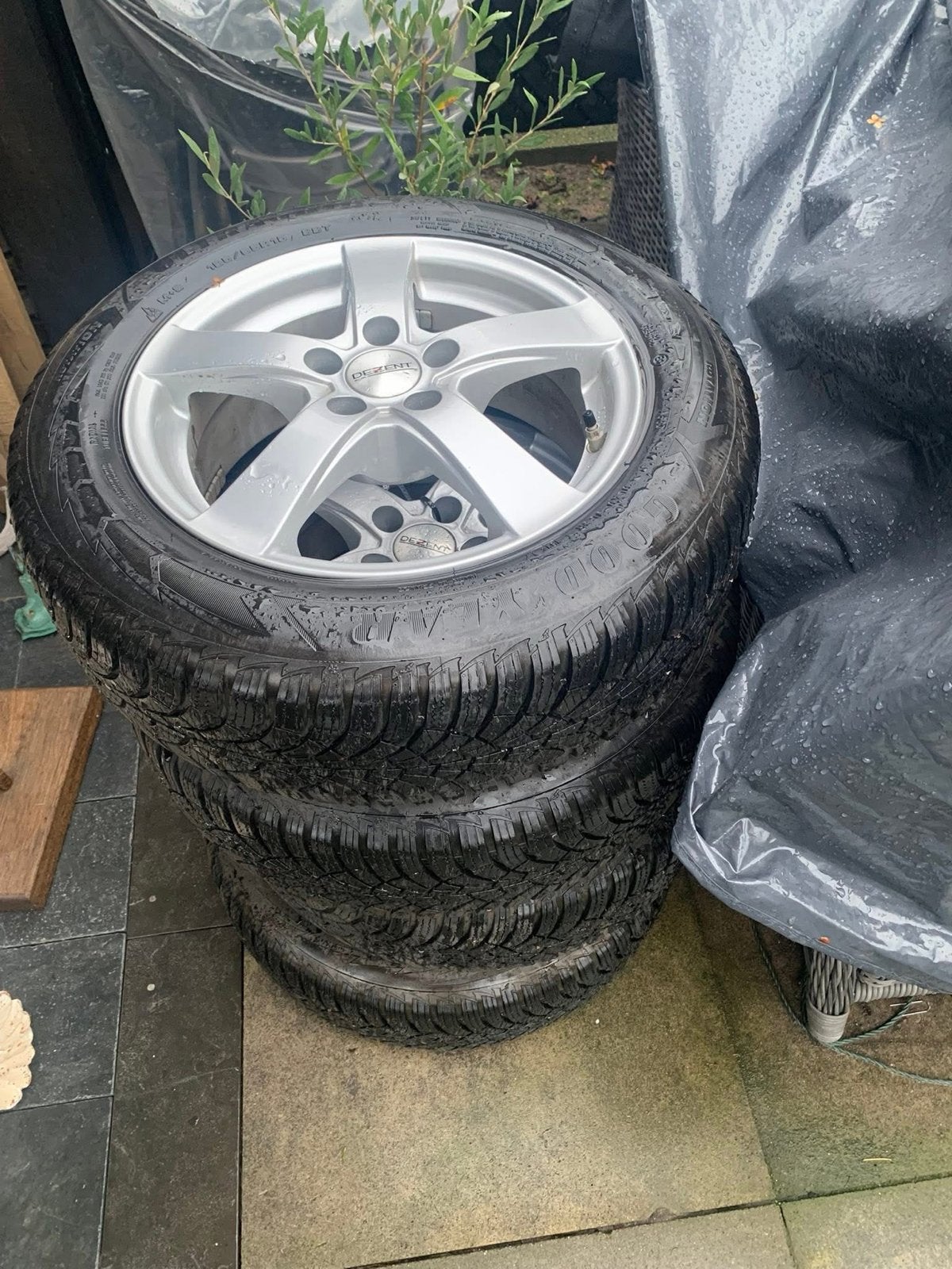 Alu velgen met banden, Gebruikt, 16 inch, Banden en Velgen, Winterbanden