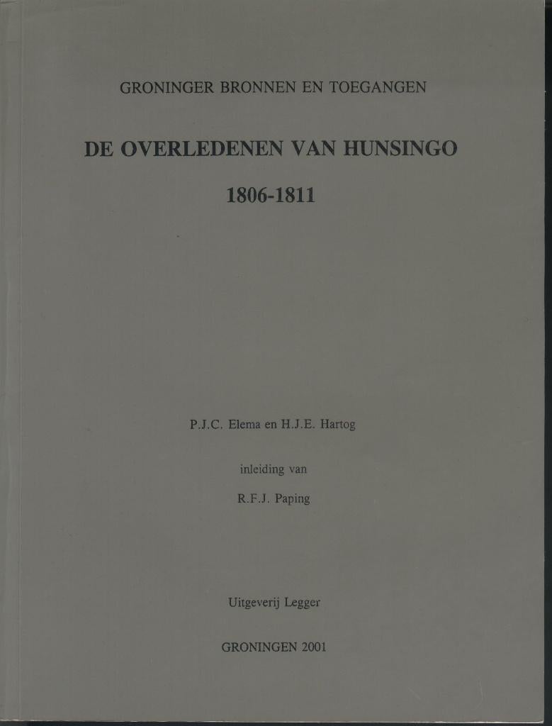 genealogie hunsingo groningen, Ophalen of Verzenden, Gelezen