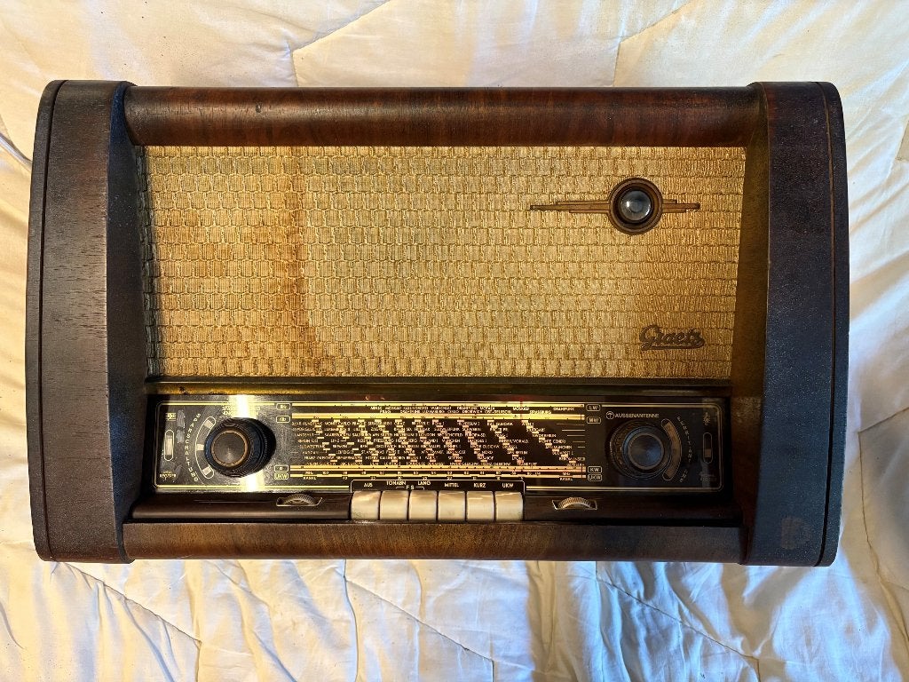 Antieke Greatz radio, omgebouwd naar Bluetooth., Ophalen of Verzenden