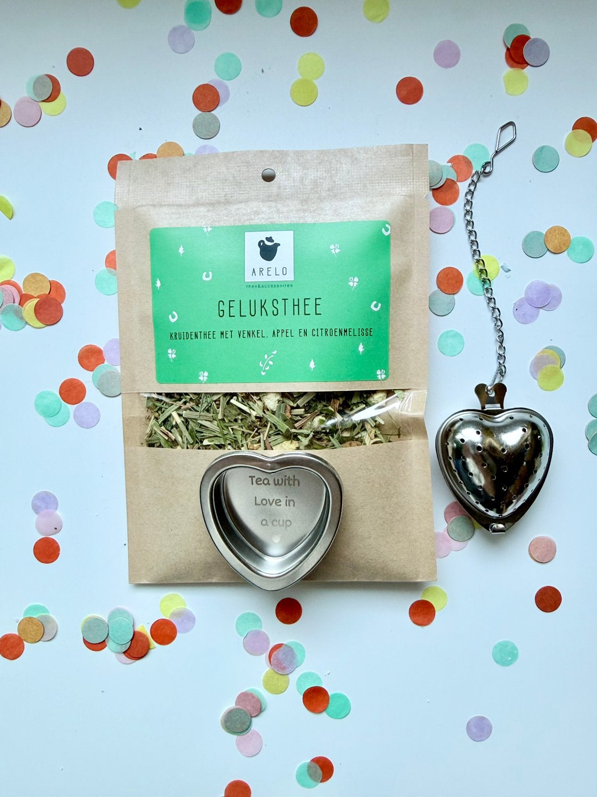 Cadeau geluksthee + thee ei, Ophalen of Verzenden, Zo goed als nieuw