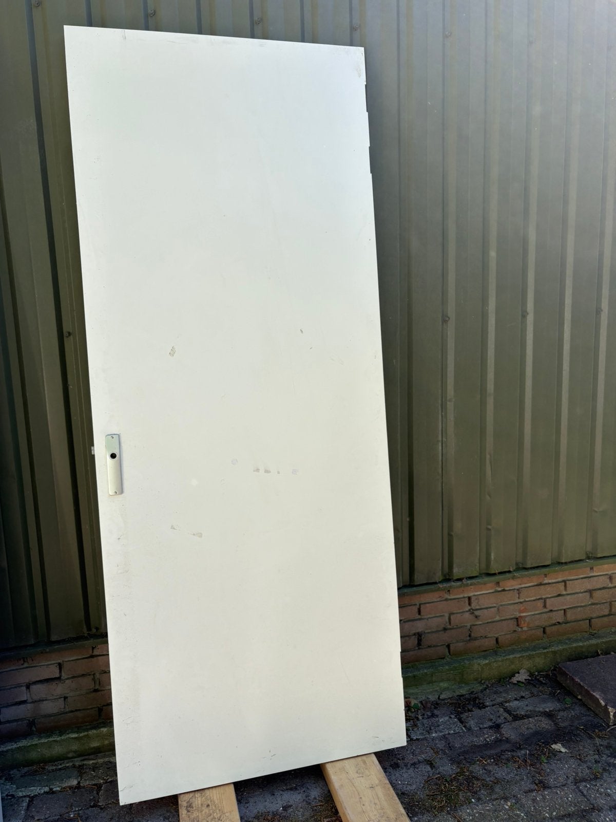 Binnendeur stomp wit – rechts draaiend – incl. slot, Ophalen, 80 tot 100 cm, 215 cm of meer, Binnendeur