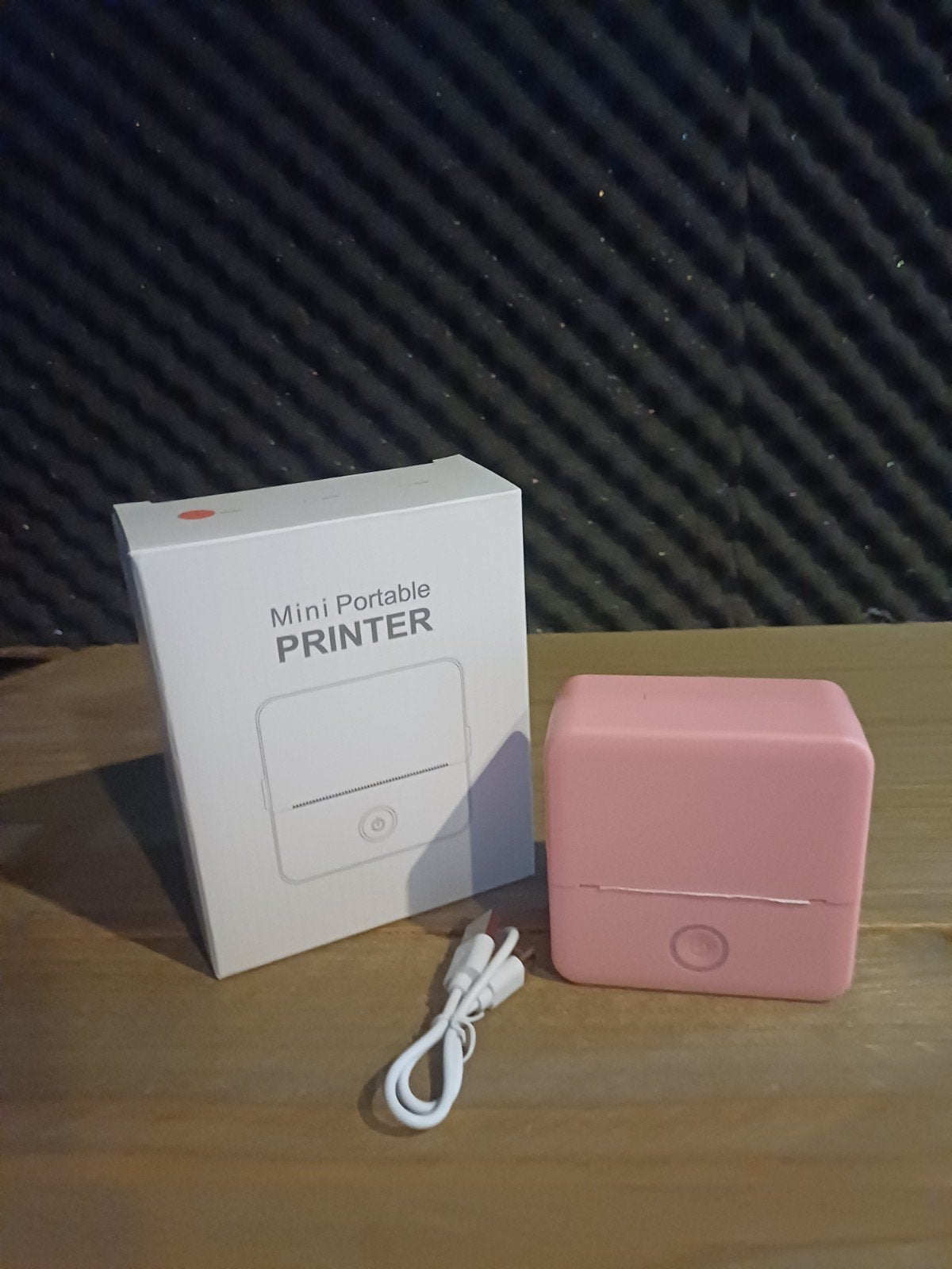 Mini Draagbare Thermische Printer - Roze, Zwart-en-wit printen, Onbekend, Printer, Nieuw
