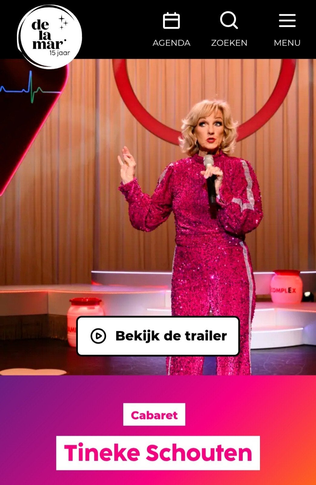 3 kaarten Tineke schouten Amsterdam, Tickets en Kaartjes, Twee personen, Mei