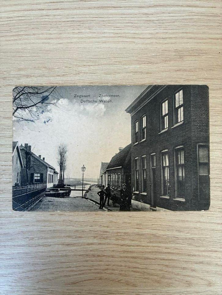 Oude Ansichtkaart Zegwaart Zoetermeer Delftsche Wallen, Ophalen of Verzenden, Voor 1920, Gelopen, Zuid-Holland