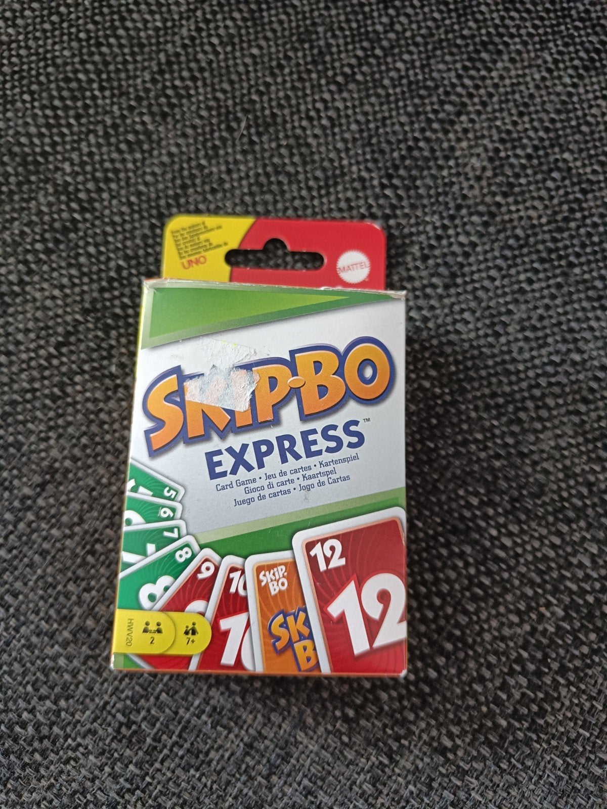 Skip-Bo Express Kaartspel - Compact en Snel, Een of twee spelers, Ophalen of Verzenden, Zo goed als nieuw, Mattel