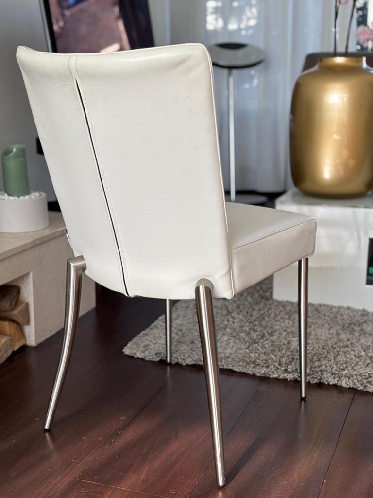 4x TOPFORM lederen eetkamerstoelen, zgan, Ophalen, Zo goed als nieuw, Vier