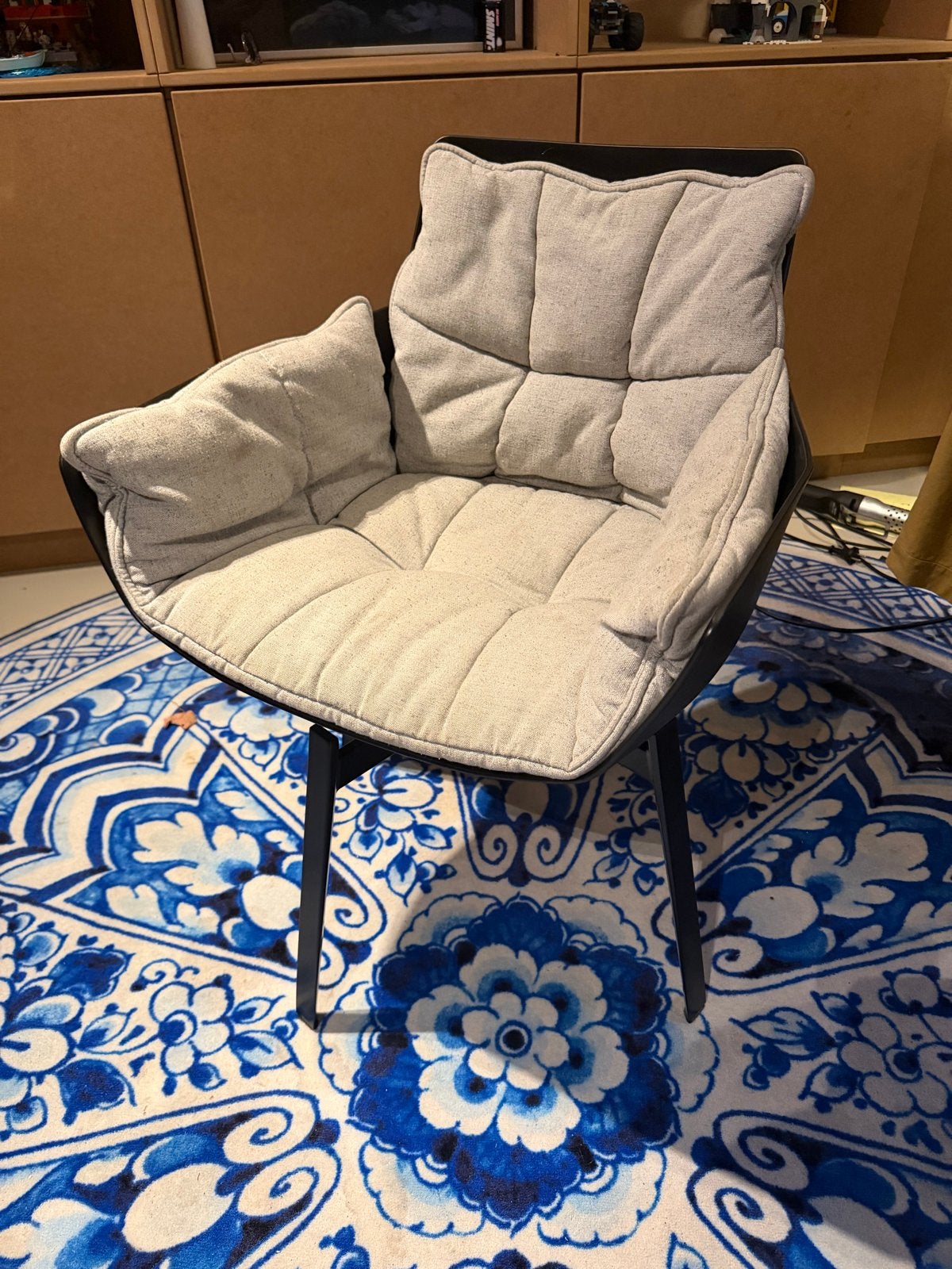 B&B Italia Husk Stoelen Set van 6, Ophalen, Kunststof, Gebruikt, Grijs