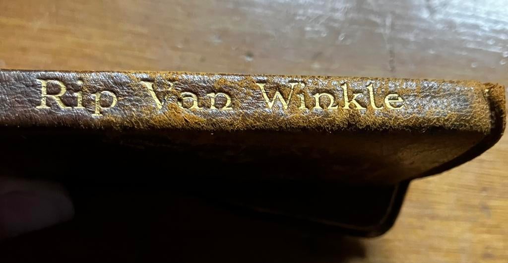 Rip van Winkle, miniatuur leer gebonden, Washington Irving, Boeken, Ophalen of Verzenden, Gelezen