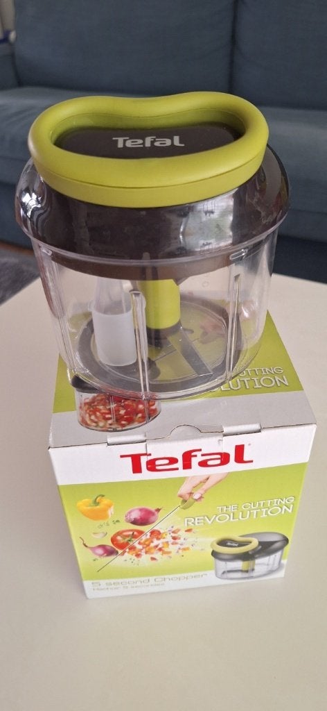 Tefal 5 Second Chopper Hakmolen 900ml - Compleet in doos, Overige typen, Ophalen of Verzenden, Zo goed als nieuw, Overige materialen