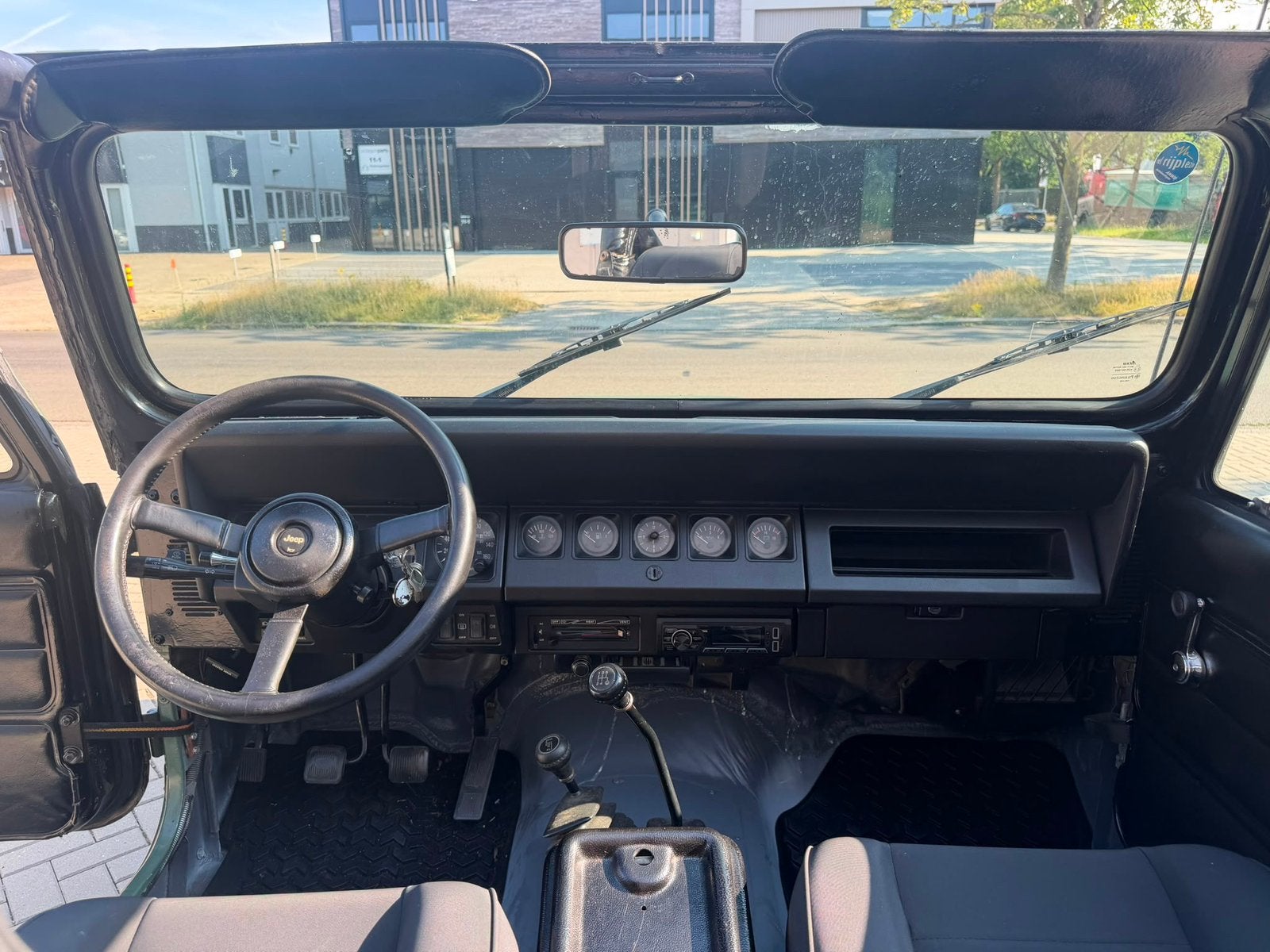 ‼️JEEP WRANGLER YJ 2.5 4WD BJ1989 GROEN HARDTOP SOFTTOP‼️, Stof, 4 cilinders, Open dak, Bedrijf