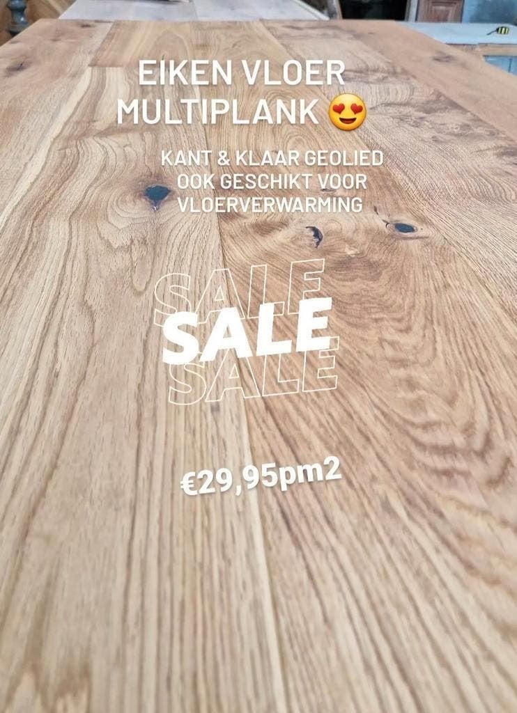 PRACHTIGE EIKEN VLOER HOUTEN VLOER LEGKLAAR! VLOEREN, Ophalen of Verzenden, Nieuw, 75 m² of meer