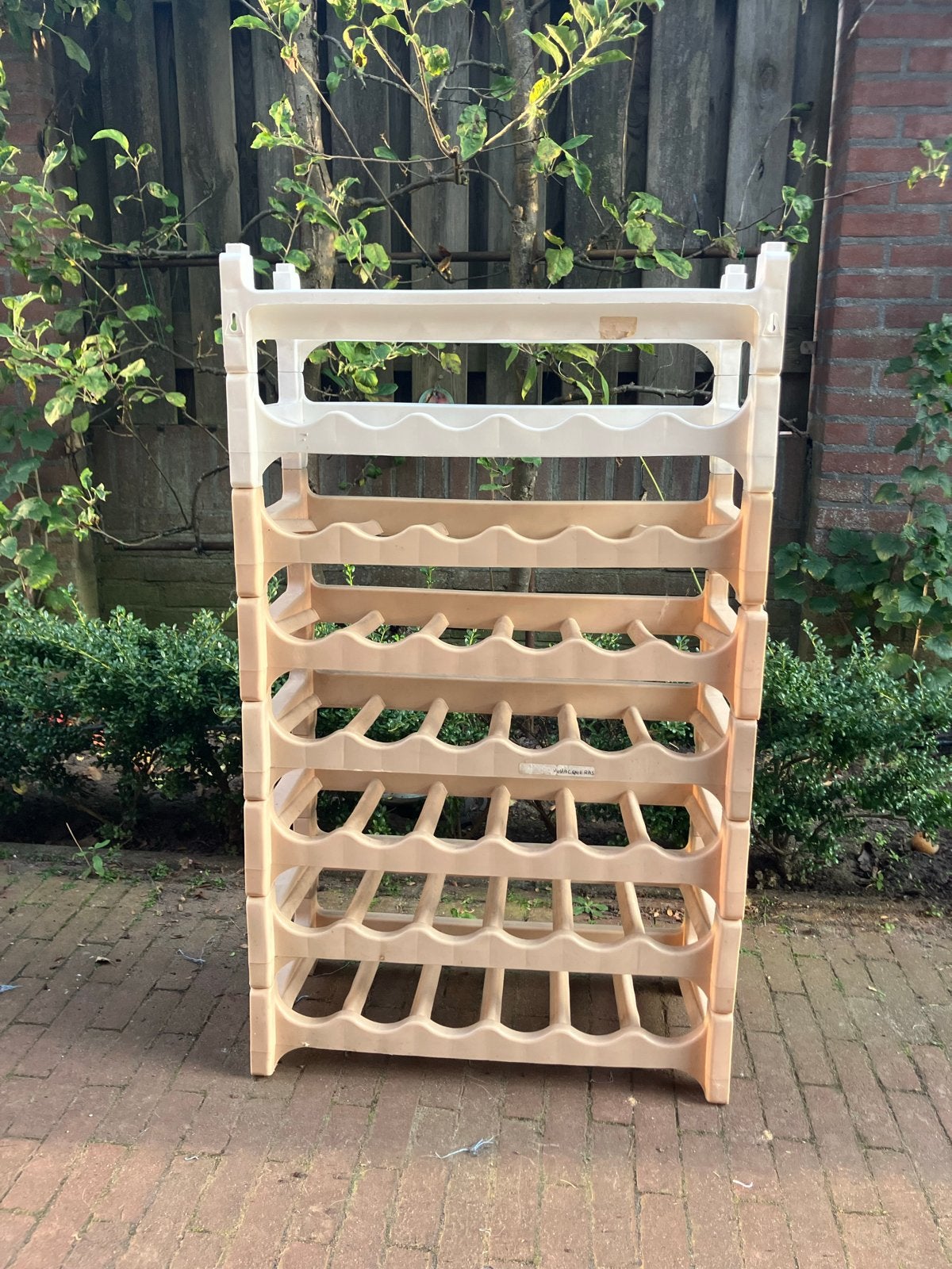 Wijnrek voor 48 flessen - Kunststof, Kunststof, Gebruikt, Ophalen of Verzenden, 25 flessen of meer