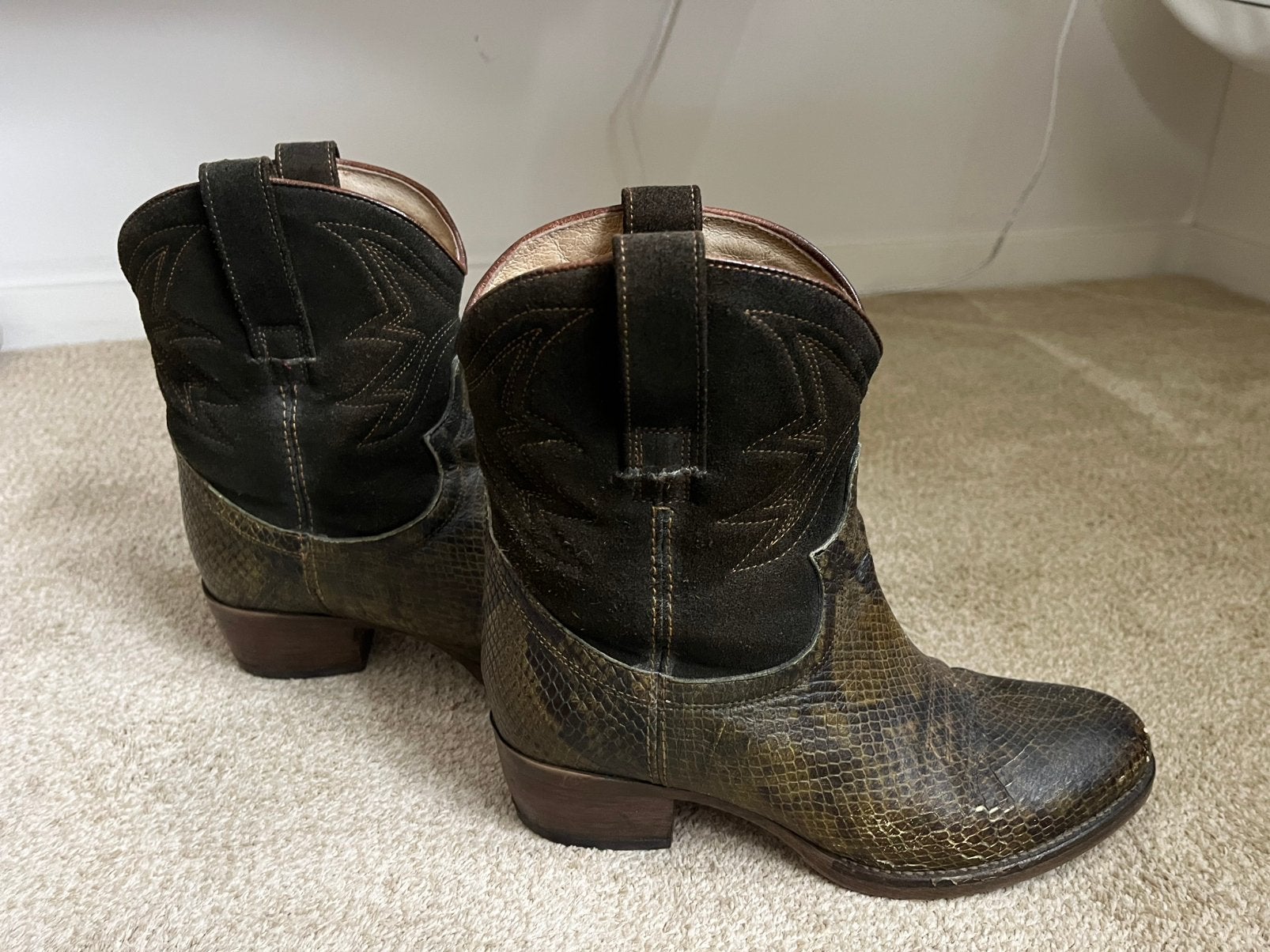 Cowboylaarzen, Lage of Enkellaarzen, Ophalen of Verzenden, Gedragen, Groen