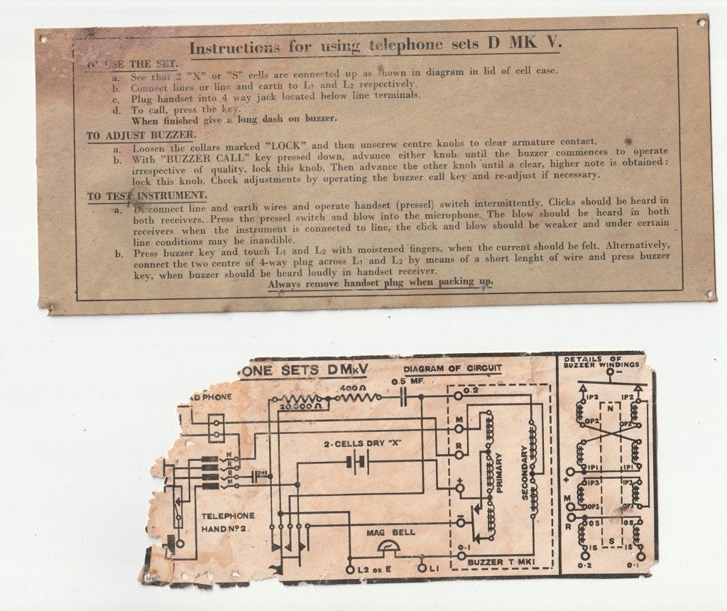 Instructions for using telephone sets D MK V., Verzamelen, Overige gebieden, Verzenden, Overige typen, Overige soorten