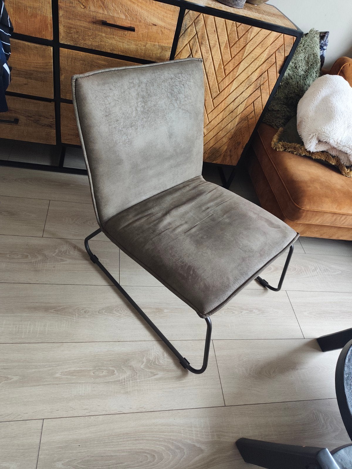 Groene fauteuil - Comfortabel en stijlvol, Ophalen, Gebruikt, 75 tot 100 cm, Stof