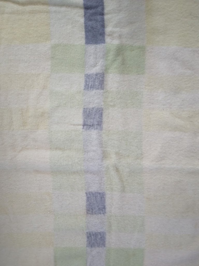 wollen deken, Geel, Gebruikt, Wol, Ophalen of Verzenden