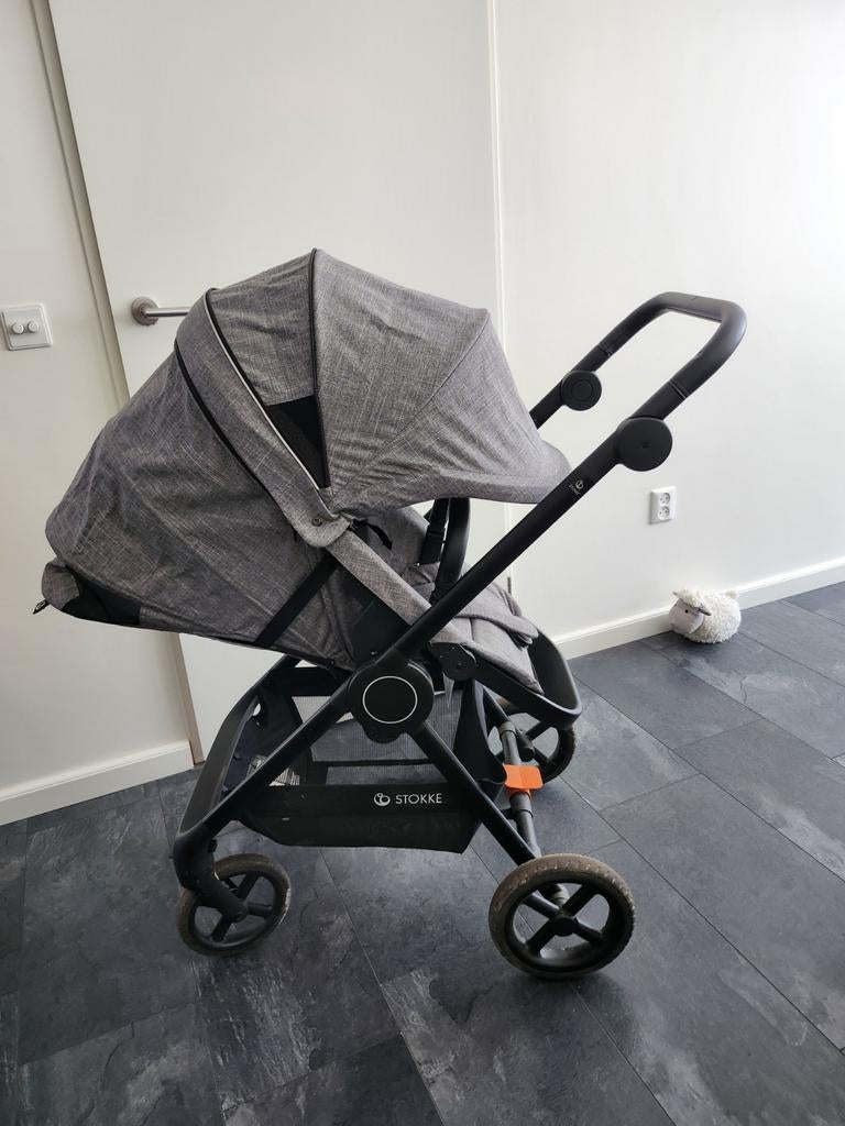 Stokke Beat kinderwagen met reiswieg en toebehoren, Ophalen, Verstelbare rugleuning