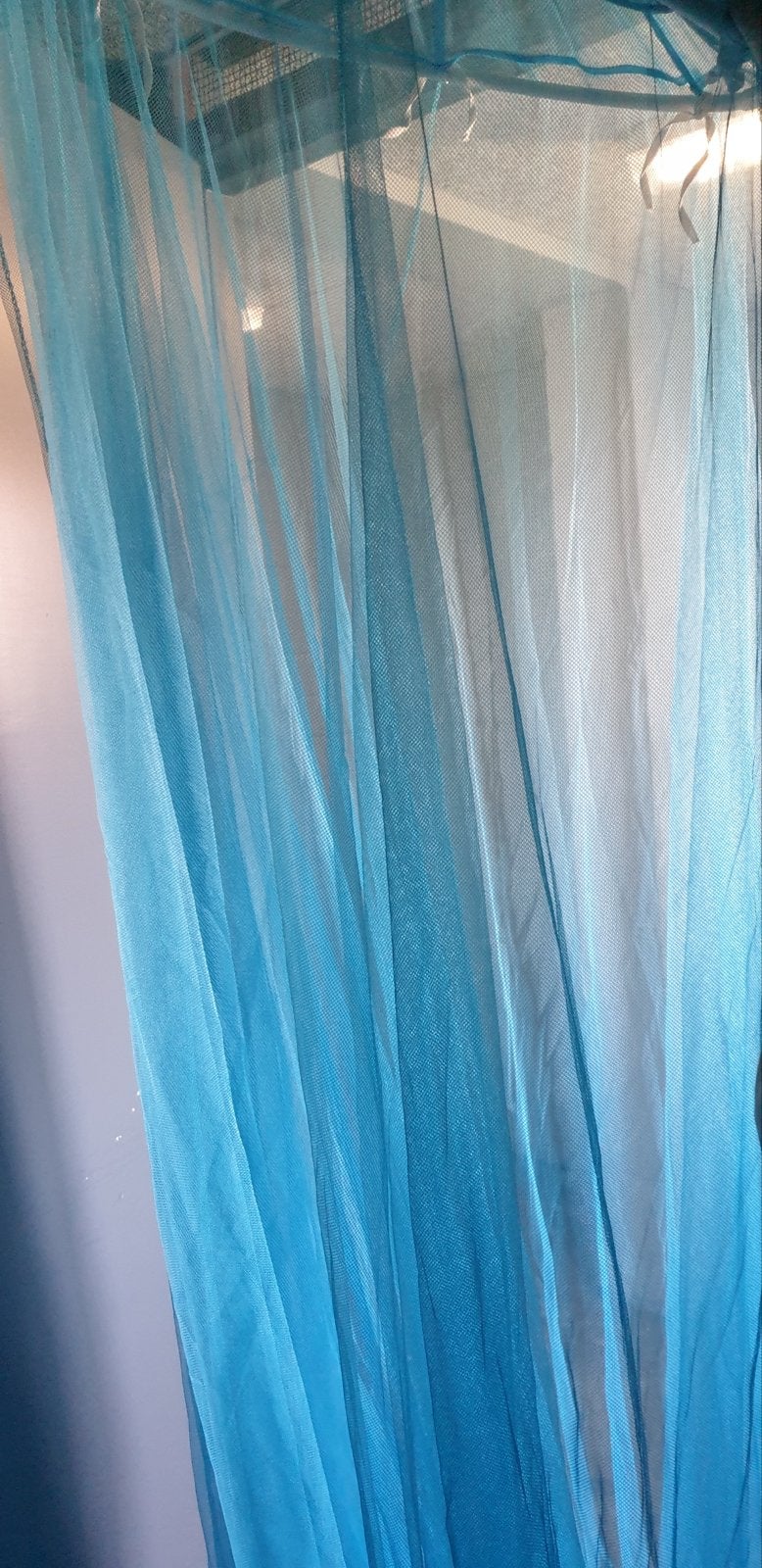 Blauw bedgordijn / klamboe, Ophalen of Verzenden, Zo goed als nieuw