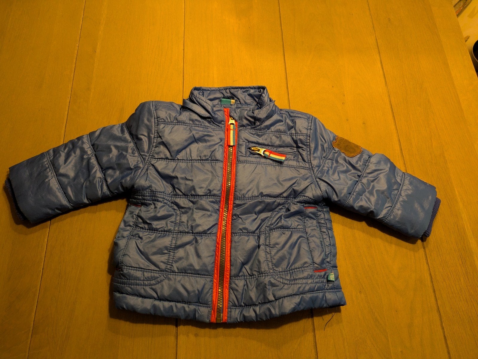 Lief! Blauw gewatteerd jasje maat 74, Kinderen en Baby's, Babykleding | Maat 74, Gebruikt, Jongetje of Meisje, Lief!, Ophalen of Verzenden