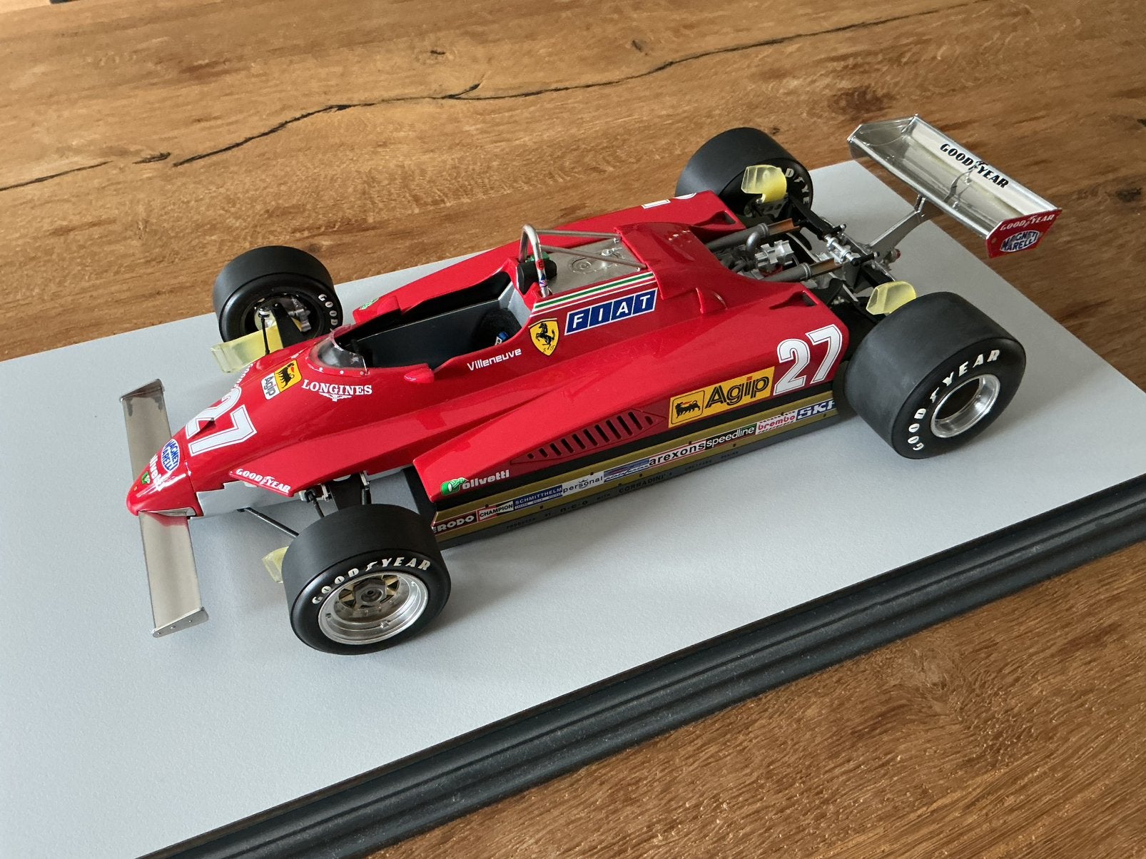 Ferrari 126C2 Villeneuve 1:12 GP Replicas lim.500 PRACHTIG !, Ophalen, Zo goed als nieuw, Auto