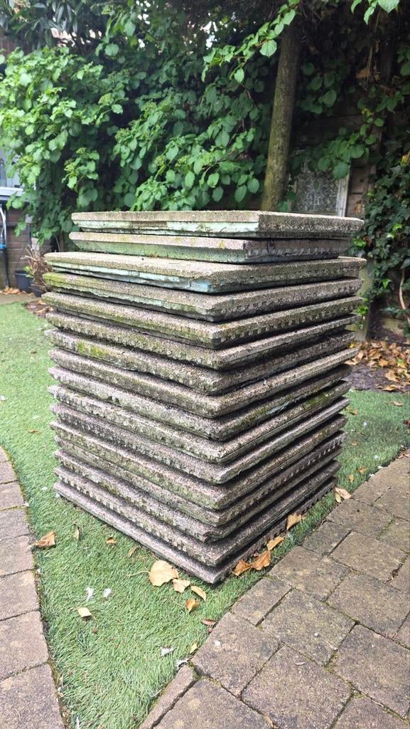 Gebruikte terrastegels, beton, ca. 10 m², Tuin en Terras, Tegels en Klinkers, Ophalen, Gebruikt, 5 tot 10 m², Beton