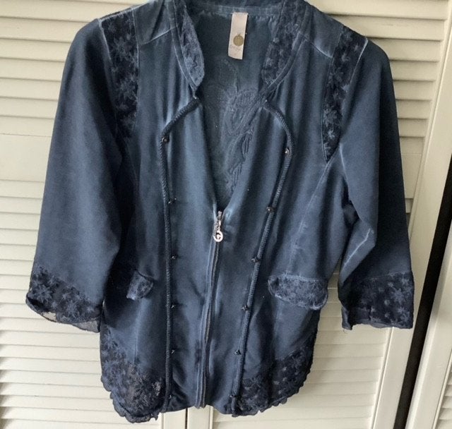 Tredy tuniek/blouse maat 36 met details, Blauw, Tredy, Ophalen of Verzenden, Zo goed als nieuw