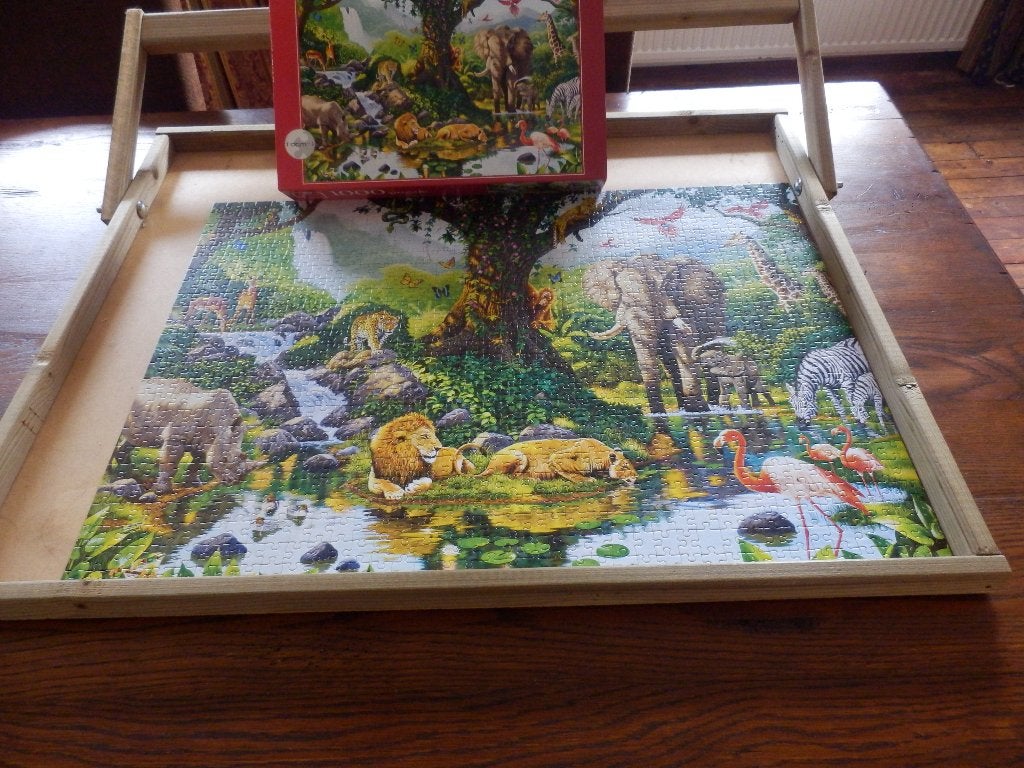 Jumbo legpuzzel 1000 stukken Oase in de jungle., Ophalen of Verzenden, 500 t/m 1500 stukjes, Zo goed als nieuw