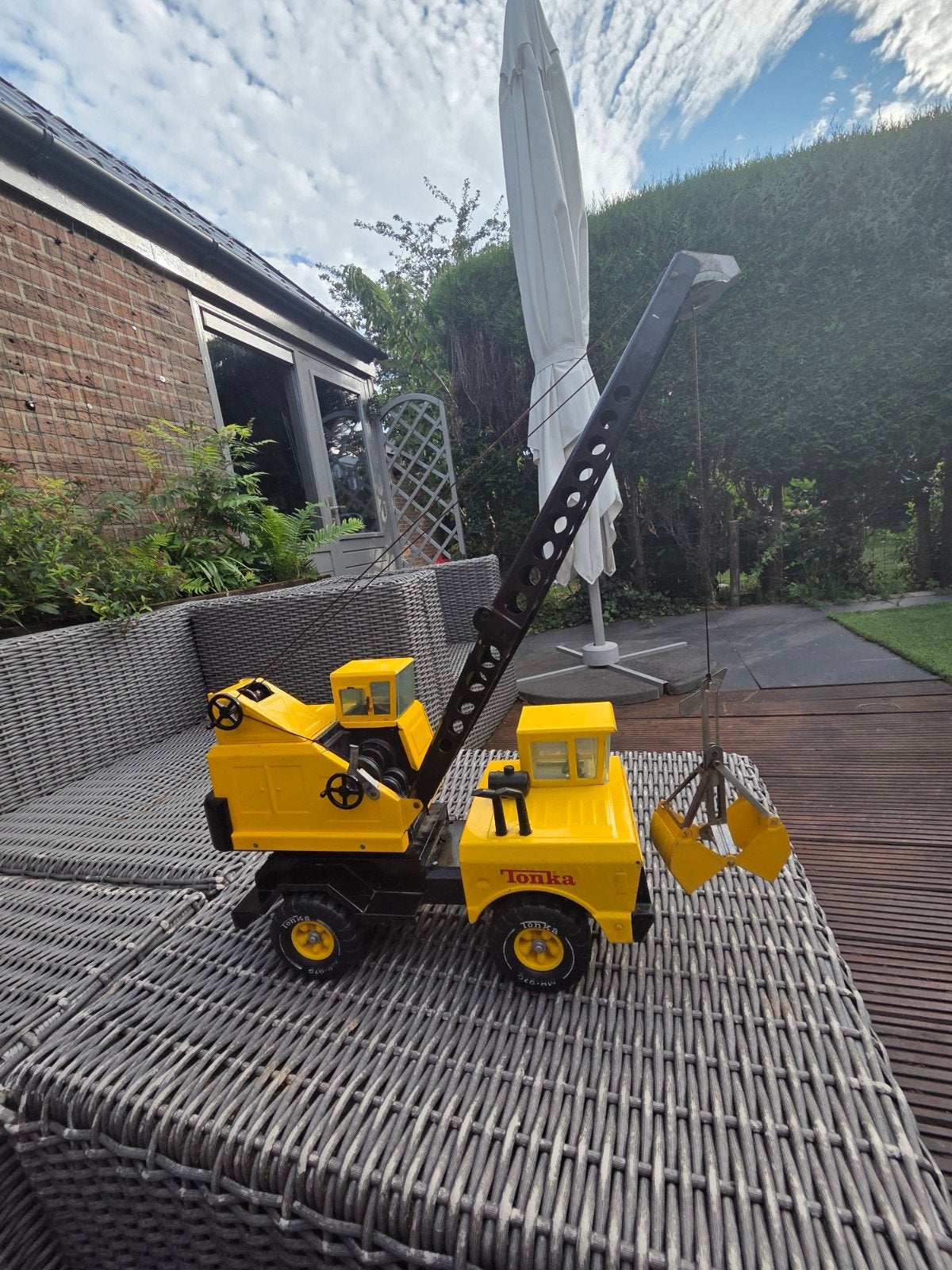 Tonka Hijskraan Antiek Jaren 60/70 - Goede Staat, Kinderen en Baby's, Speelgoed | Speelgoedvoertuigen, Ophalen of Verzenden