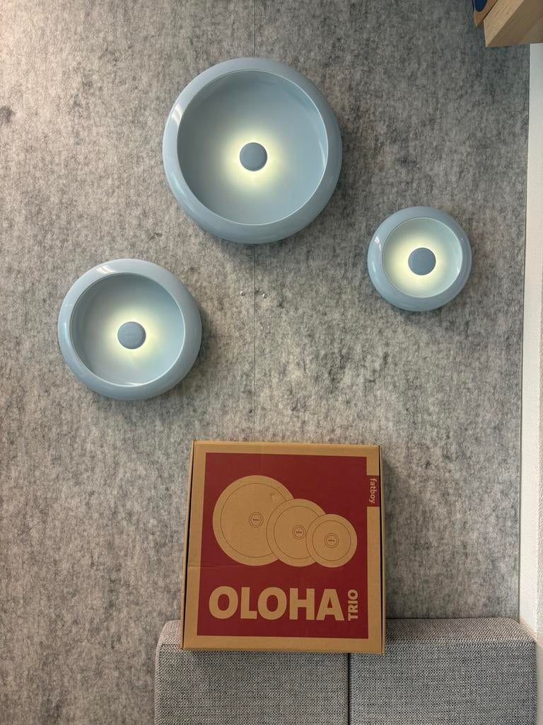 Fatboy Oloha trio blauw, Huis en Inrichting, Lampen | Hanglampen, Ophalen of Verzenden, Zo goed als nieuw, Minder dan 50 cm