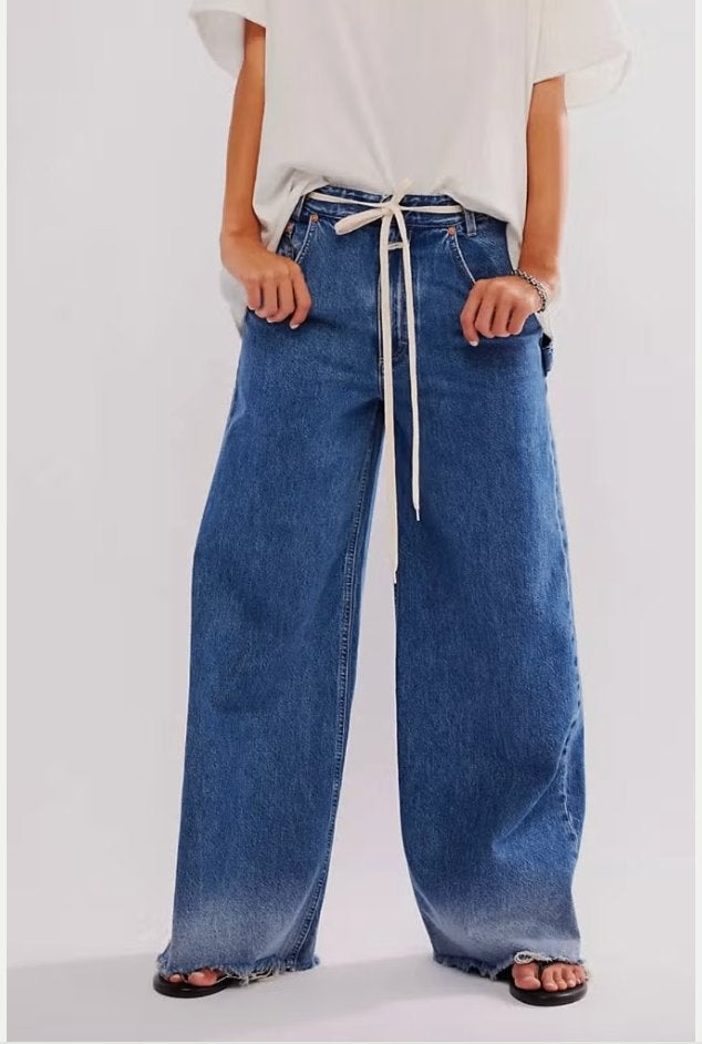 CLOSED wijde jeans met strikband model Morus mt 29, Closed, W28 - W29 (confectie 36), Gedragen, Verzenden