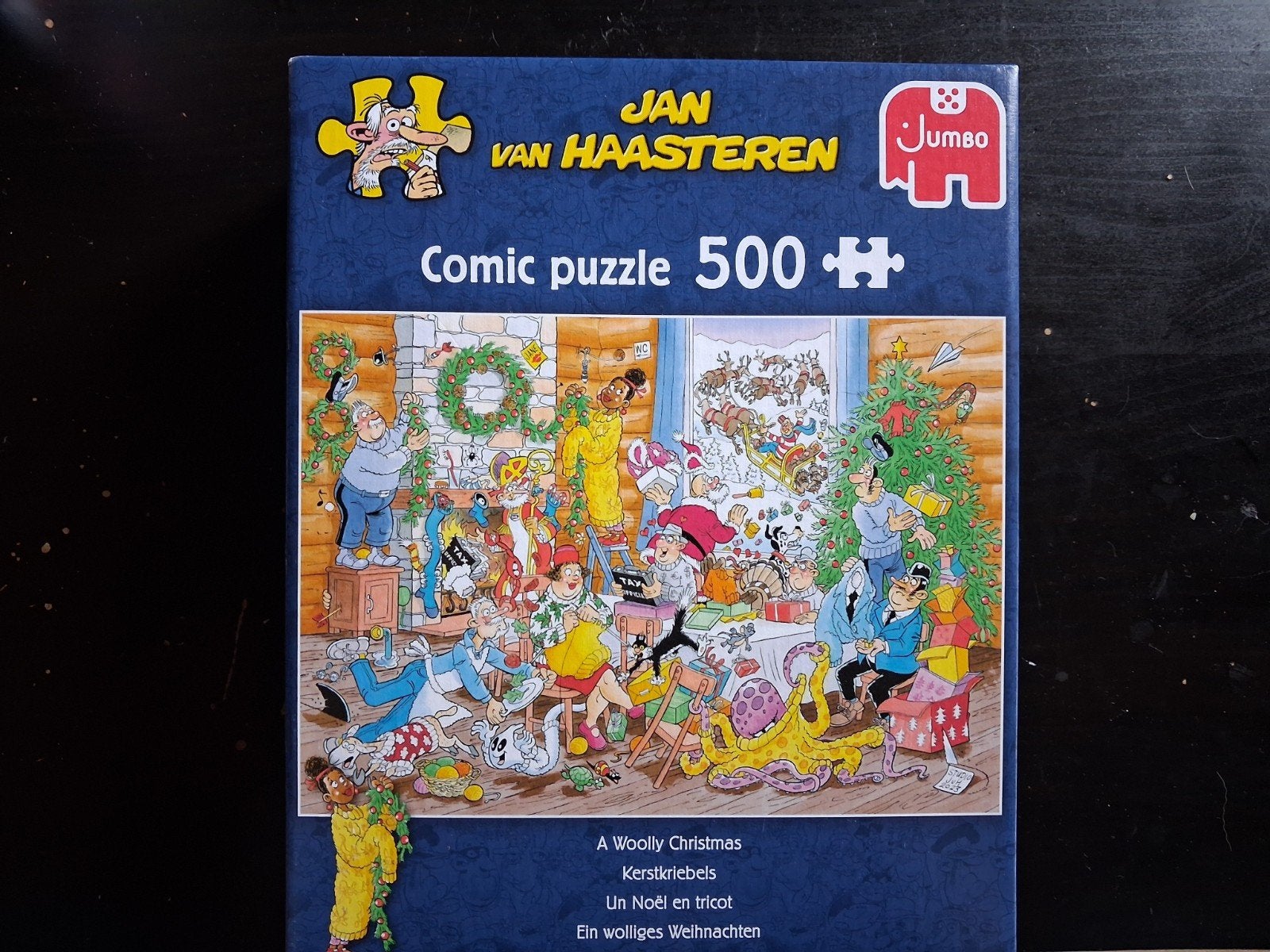 Jan van Haasteren Comic Puzzel - Woolly Christmas 500 stuk, Ophalen of Verzenden, 500 t/m 1500 stukjes, Zo goed als nieuw, Legpuzzel