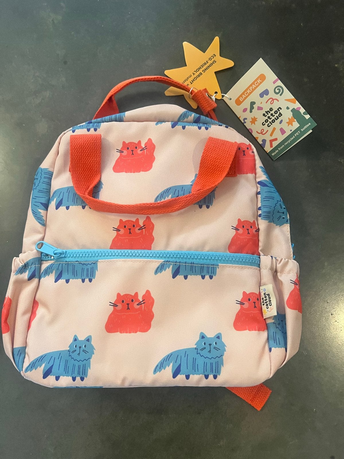 Rugzak The Cotton Cloud met kattenprint, Overige merken, Minder dan 30 cm, Nieuw, Ophalen of Verzenden