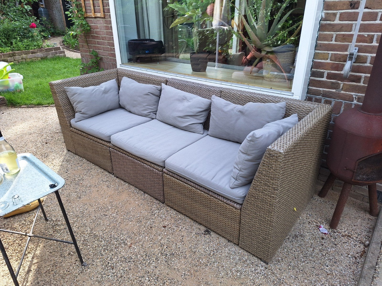 Ikea SOLLERÖN loungeset met opbergvakken, Ophalen, Gebruikt, 3 zitplaatsen, Loungeset