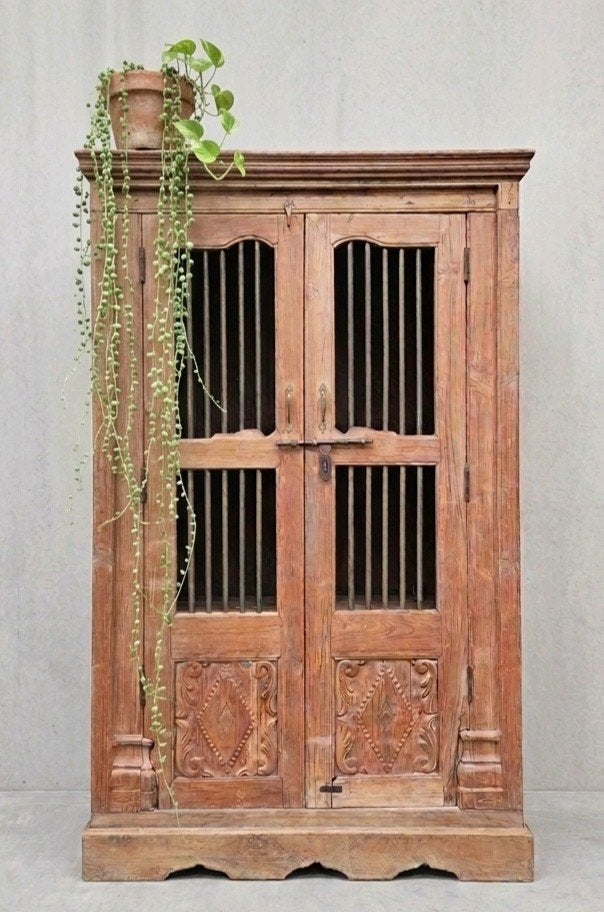 ✨️ OPRUIMING Antieke XL authentieke spijlenkast vintage kast, Ophalen of Verzenden