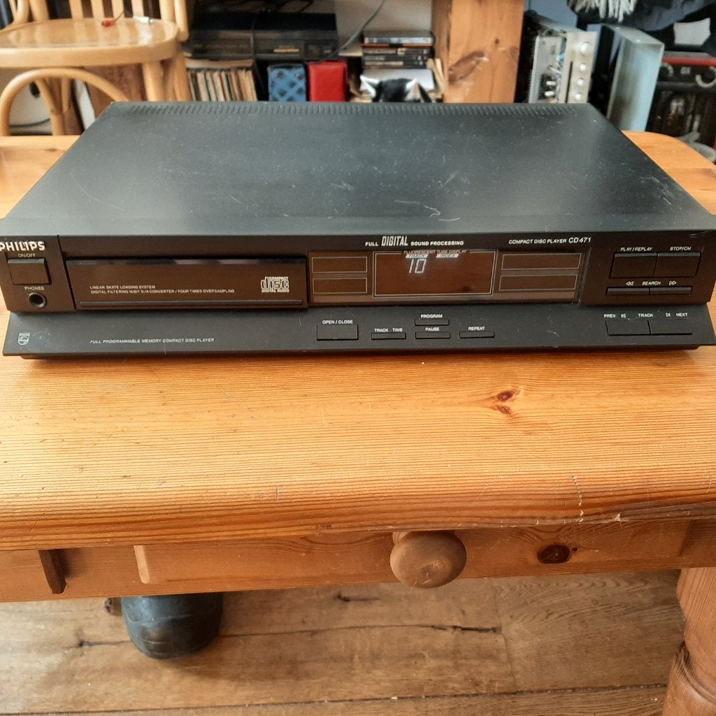 Vintage Philips CD-471 CD-speler, Audio, Tv en Foto, Cd-spelers, Ophalen, Gebruikt, Philips