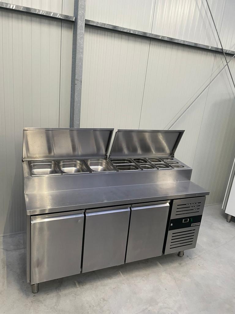 Horeca rvs koelwerkbank koelkast koeling saladette saladebar, Ophalen of Verzenden