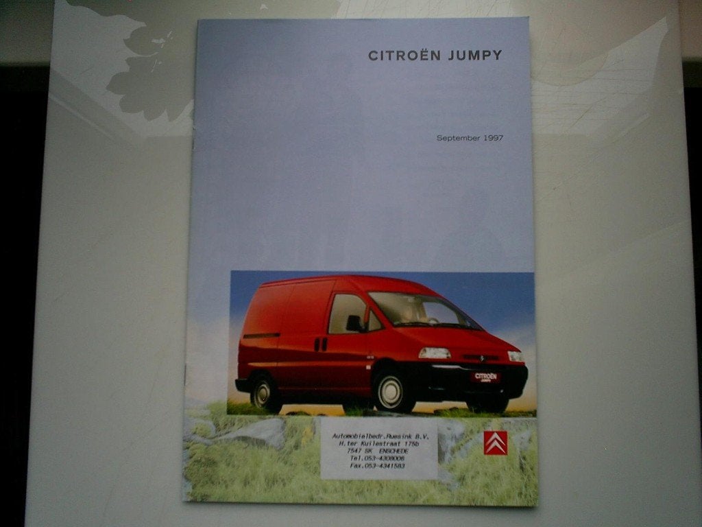 Citroen Jumpy september 1997 20 pag., Verzenden, Zo goed als nieuw, Citroën
