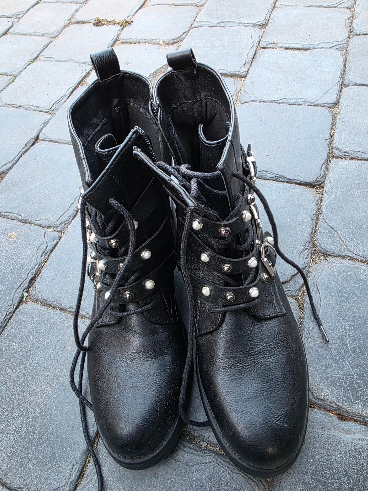 Spike boots, Ophalen, Zwart, Lage of Enkellaarzen, Zo goed als nieuw