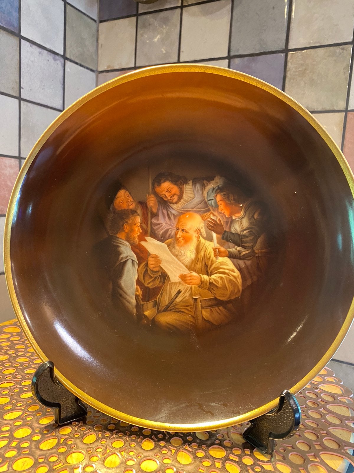 CTAltwasser,Silesia,Sierbord,(Rembrandt)doorsnee 26 cm,h 4cm, Antiek en Kunst, Ophalen of Verzenden