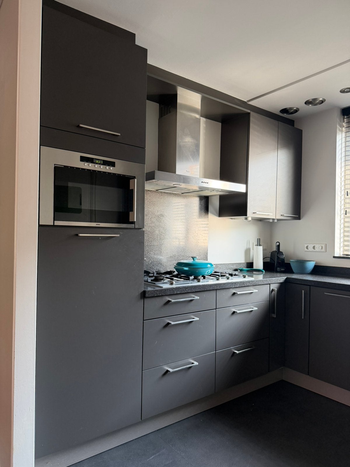 Complete keuken met inbouw apparatuur, Ophalen, Gebruikt, Hoekkeuken, Graniet of Steen
