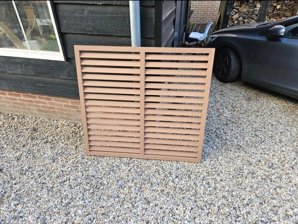 Evolar achterplaat omkasting airco / warmtepomp maat L teak, Tuin en Terras, Ophalen
