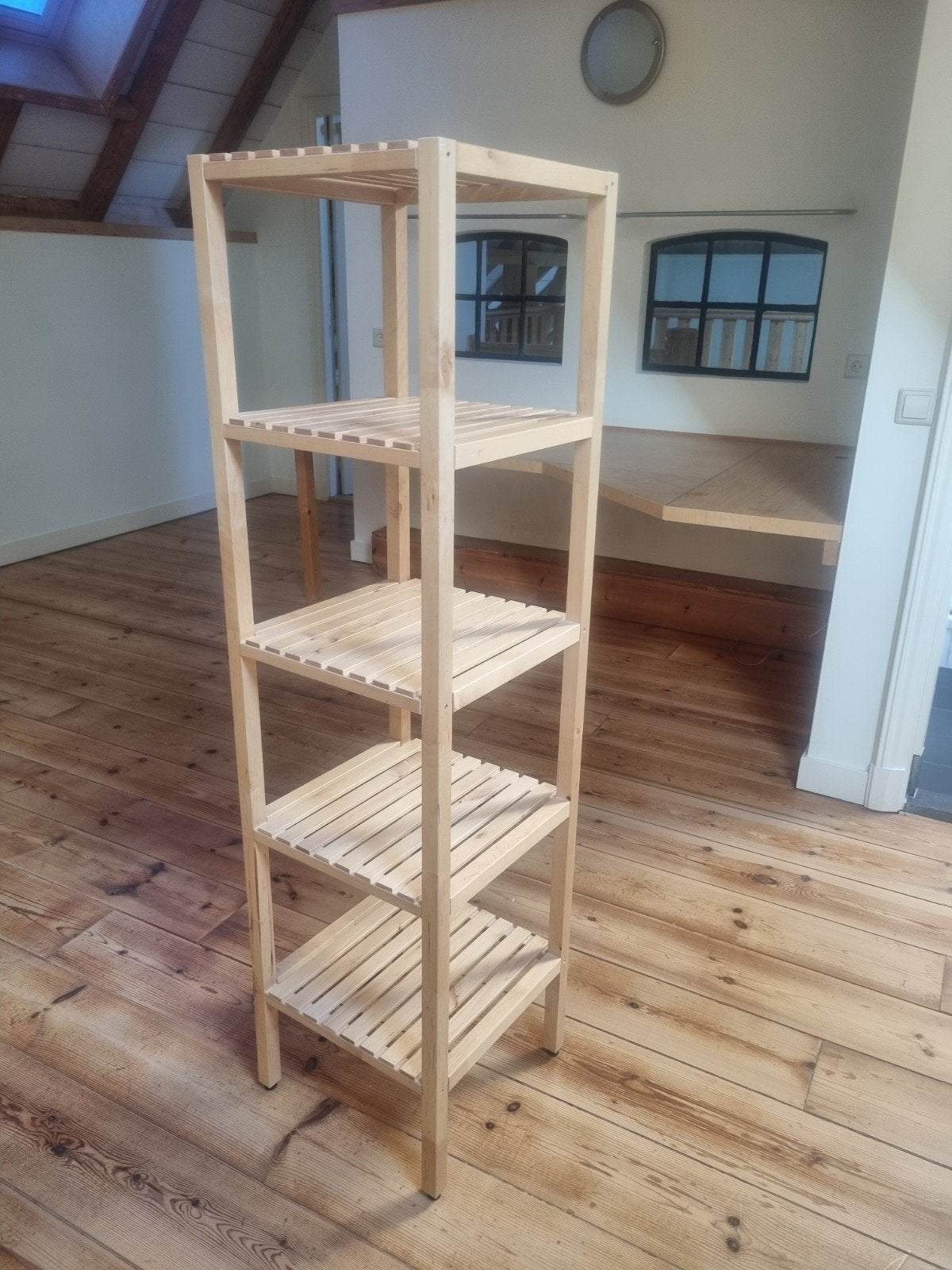 Houten kastje/rek voor badkamer of woonkamer, Ophalen, Zo goed als nieuw