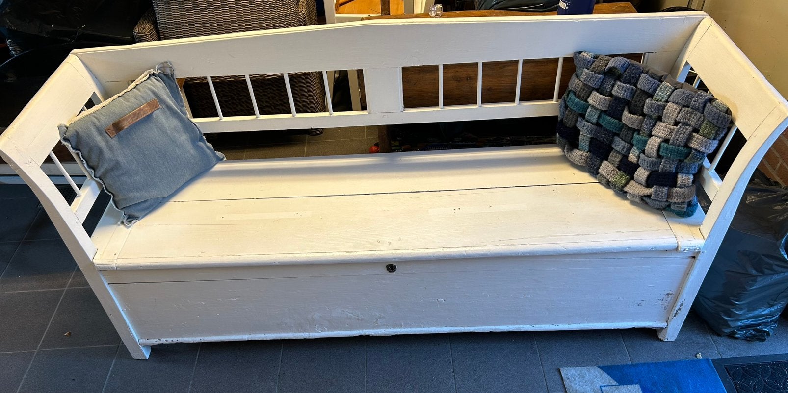 Prachtige houten klepbank, Huis en Inrichting, Ophalen, Minder dan 75 cm, 150 tot 200 cm, Zo goed als nieuw