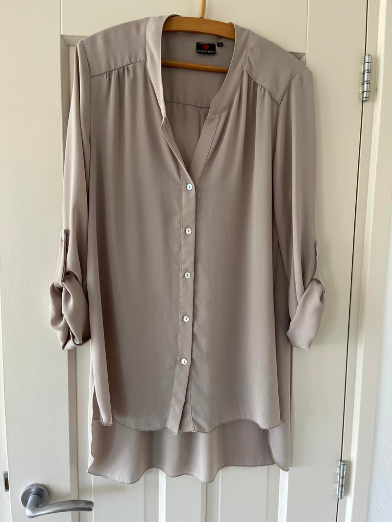 Mooie Helena Hart blouse, Ophalen of Verzenden, Gedragen, Maat 38/40 (M), Beige