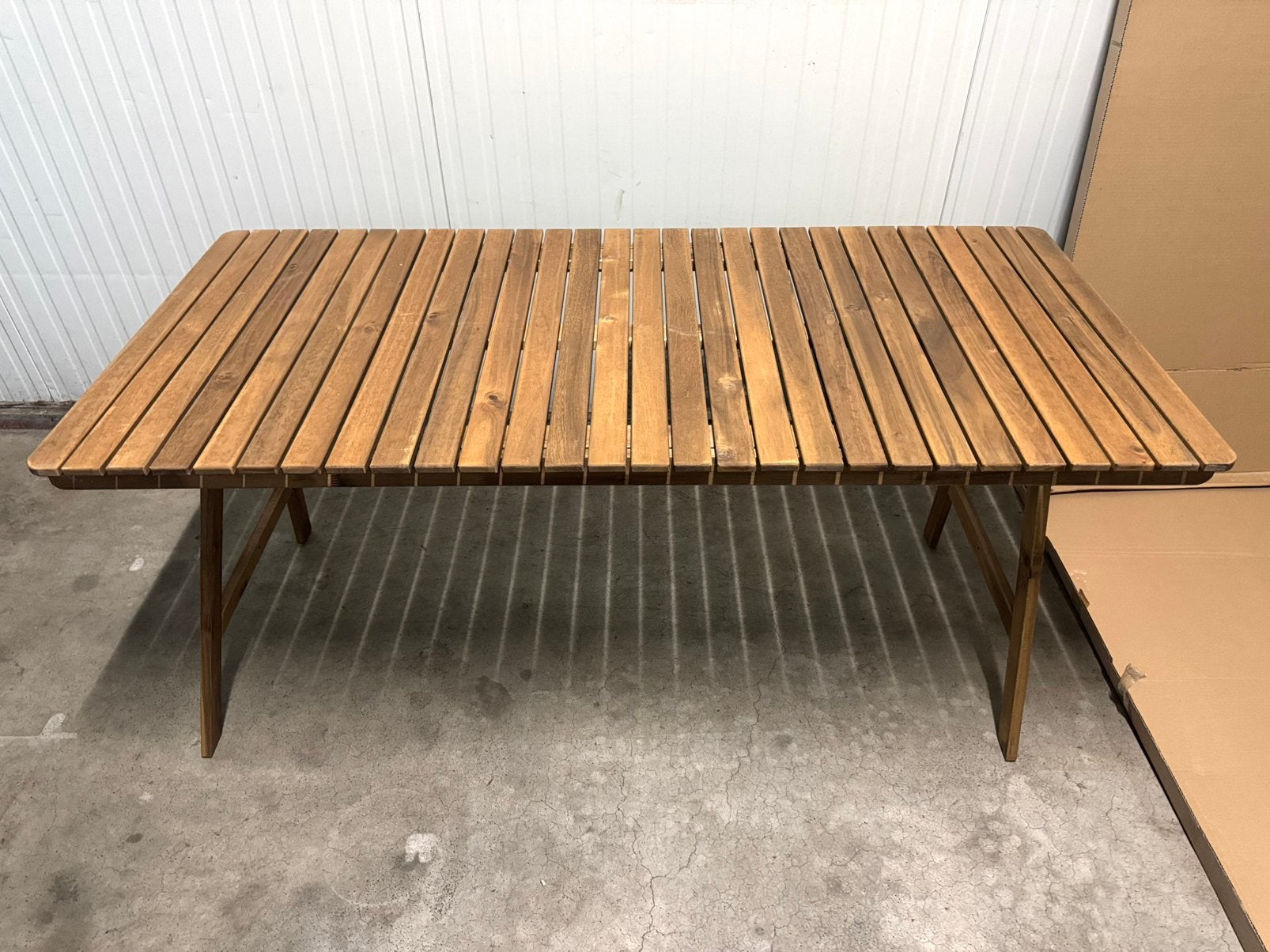 IKEA tafel Falholmen tuintafel bureau NIEUW! IN DOOS!, Huis en Inrichting, Teakhout, Nieuw, 150 tot 200 cm, Vier personen
