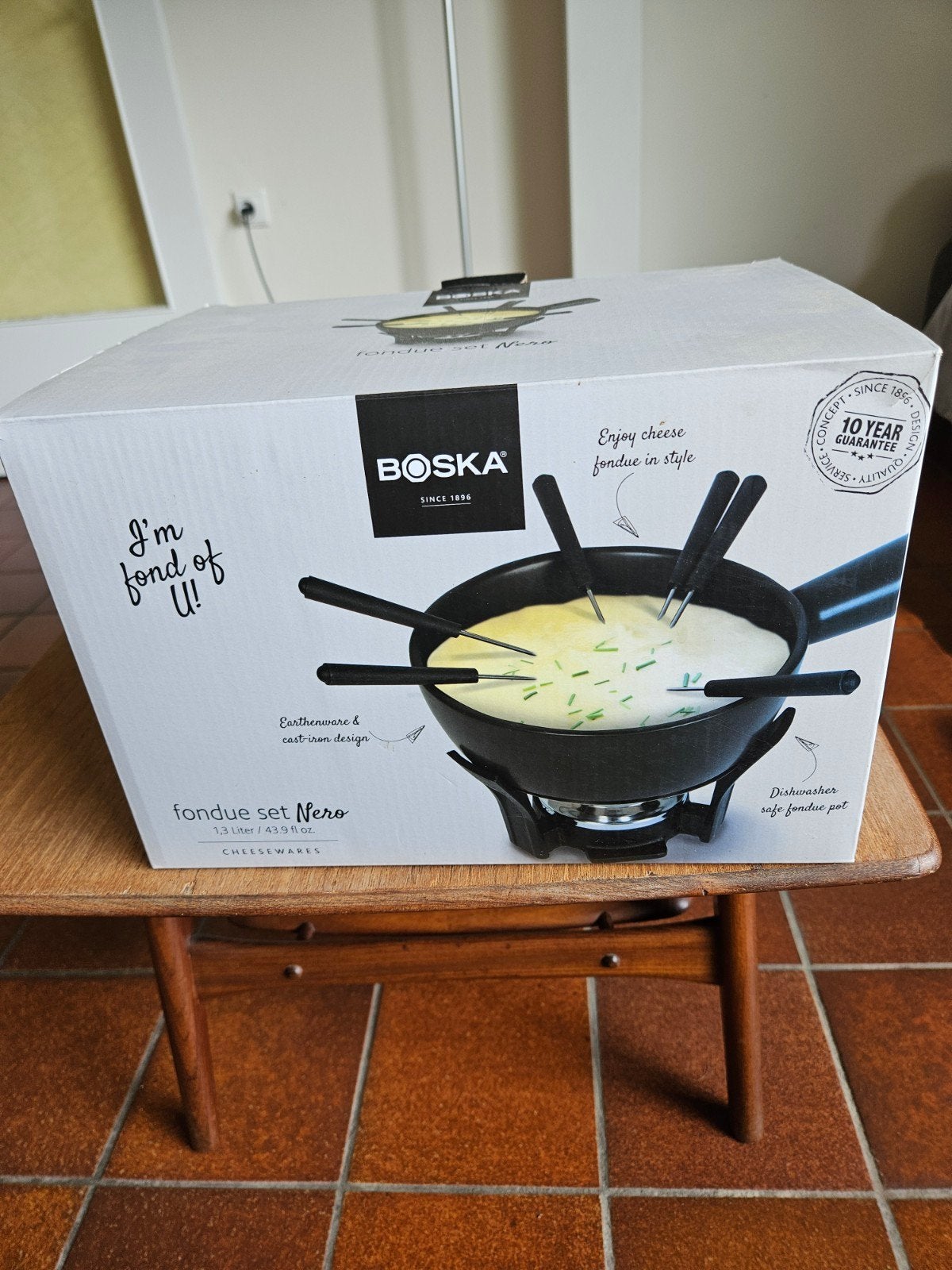 Boska Kaasfondueset Nero - Nieuw in verpakking, Overige typen, Ophalen of Verzenden, Nieuw, Zwart