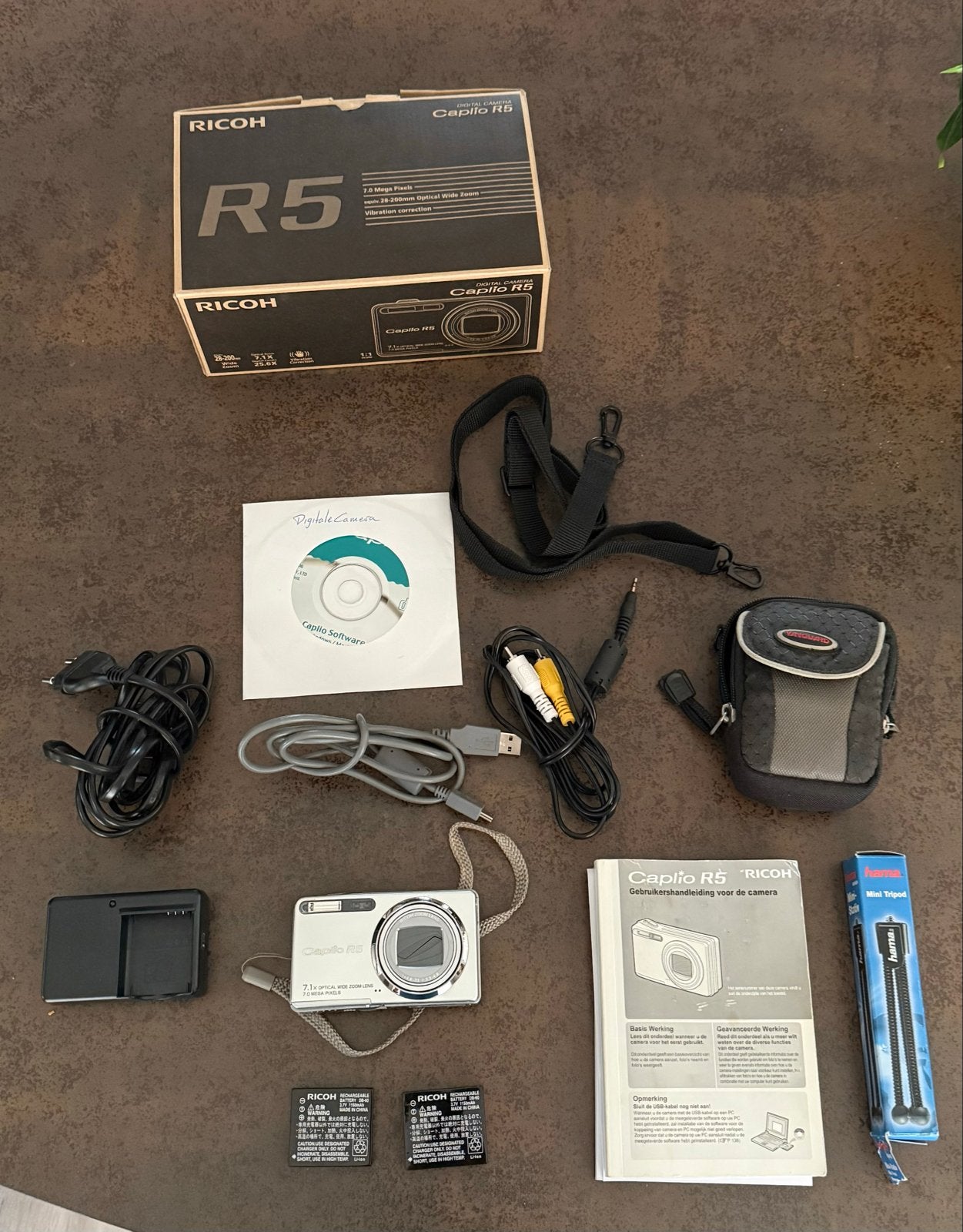Ricoh Caplio R5 Digitale Camera met lichte pixelafwijking, Gebruikt, Compactcamera, 4 t/m 7 keer, Accu