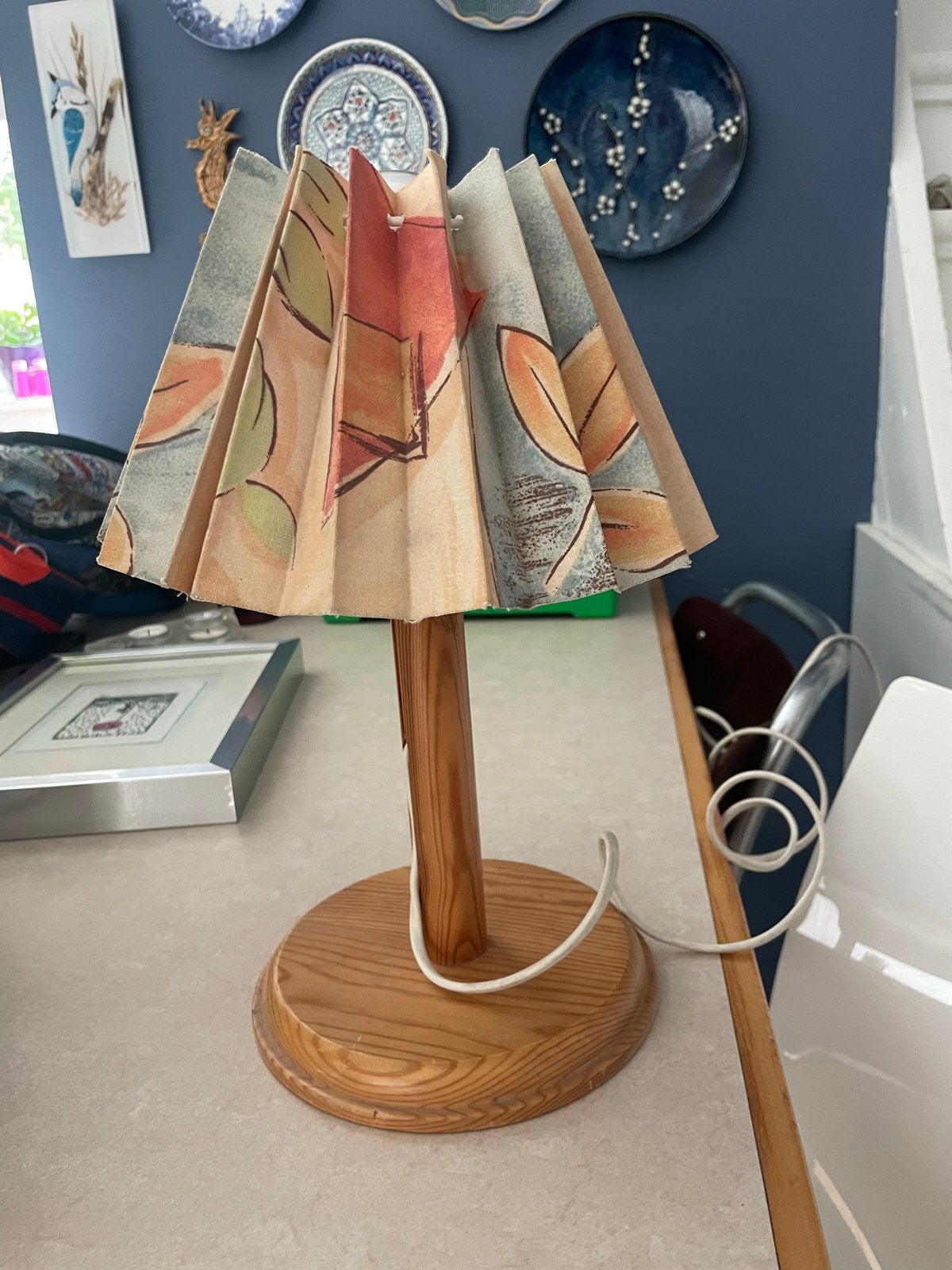 Vintage IKEA Tafellamp Jaren 60/70 - Bladmotief, Ophalen of Verzenden, Minder dan 50 cm