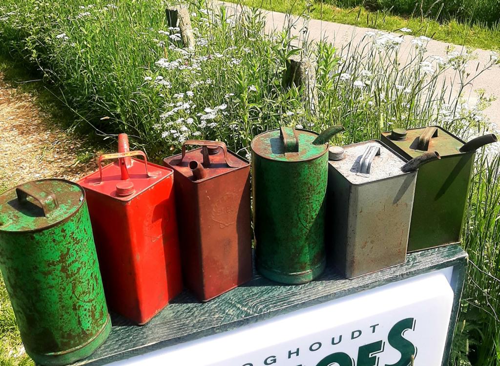 Vintage - Petroleum, Olie, Benzine - Blik / Kan (Shell , BP), Ophalen of Verzenden